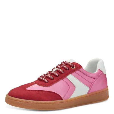 Image de Marco Tozzi Baskets basses, Femme, Taille: 40, Raspberry Imitation cuir/textile