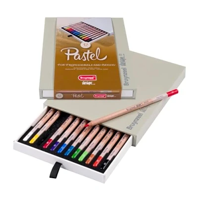 Image de Crayon pastel Bruynzeel Design Coffret 12 Pièces Multicouleur