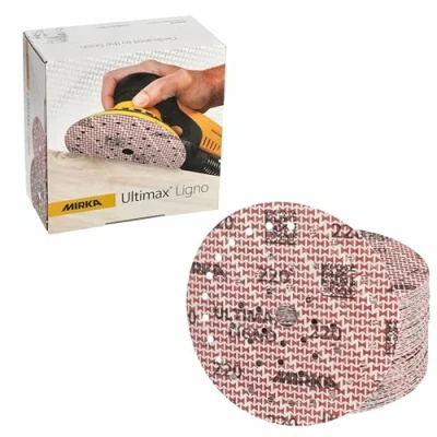 Image de MIRKA Ultimax Ligno Ø 150mm Disques abrasifs autoagrippant Multifit/Grain 220/100 pièces/Multi Trous/pour poncer Les Surfaces en Bois