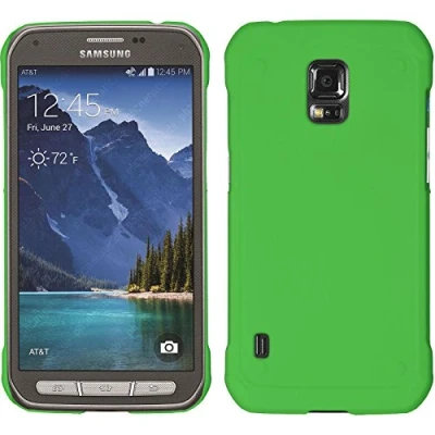 Image de PhoneNatic Coque Rigide Compatible avec Samsung Galaxy S5 Active gommée Vert Cover Cubierta