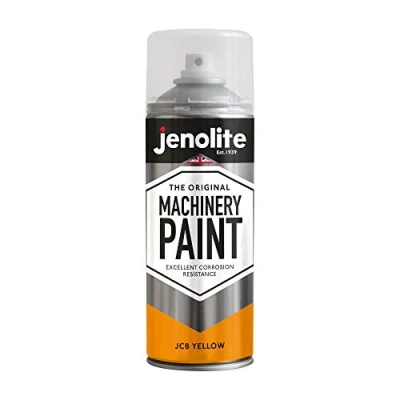Image de JENOLITE Peinture aérosol multi surfaces résistante à la corrosion pour une finition durable Jaune JCB 400 ml