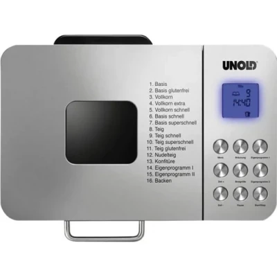 Image de Machine à pain UNOLD BACKMEISTER 68456 Edel 550W 16 programmes écran LCD Gris