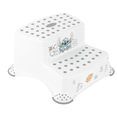 Image de keeeper Stitch Tabouret marchepied à deux niveaux, De 3 14 ans environ, Fonction antidérapante, Igor, Blanc