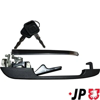 Image de JP GROUP 1187101670 Poignée de Porte avant gauche avec cylindre fermeture, clé noir AUDI: 100 C3 Berline