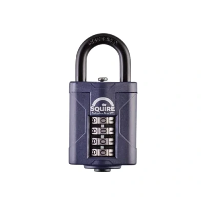 Image de Cadenas Squire robuste (CP40) Anse en Acier la plus résistante à combinaison 4 viroles allié anticorrosif étanche pour maison, école et garage (Bleu, 40 mm)
