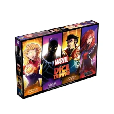 Image de Lucky Duck Games Jeu de stratégie Dice Throne Marvel Black Panther, Captain Marvel, Widow, Dr Strange