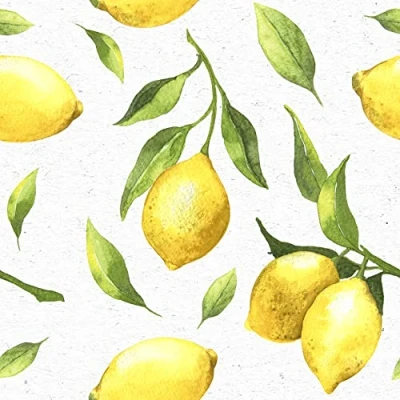 Image de Lot de 20 serviettes au citron Décoration table Découpage Technique serviette 33 x cm