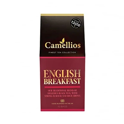 Image de Thé English Breakfast, Sachets De Pyramide, Camellios (15 Thé, 1 Pack)