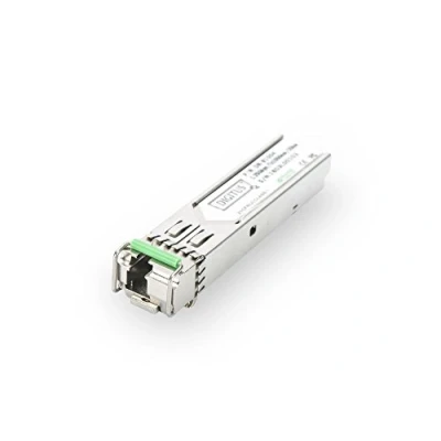 Image de DIGITUS Module SFP Gigabit 1,25 Gbit/s Compatible HP &amp; Aruba Mini GBIC pour Fibre Optique monomode LC Simplex Bidirectionnel TX1550/RX1310nm Portée 20 km Plug Play
