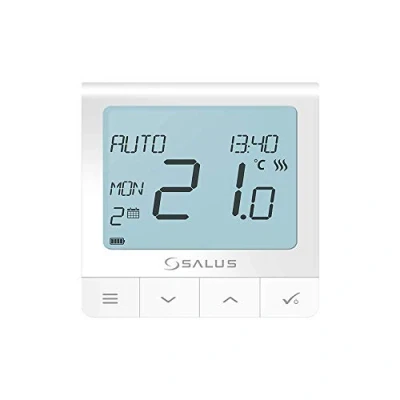 Image de Salus SQ610RF Quantum Thermostat sans Fil, Ultra Slim, Grand Écran Rétro éclairé, Capteur d’Humidité