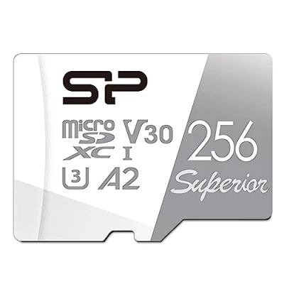 Image de Silicon Power V30 4K A2 Micro SDXC UHS I 256 Go avec Adaptateur, Compatible Steam Deck