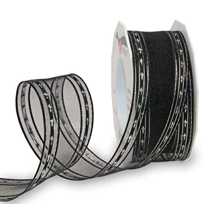 Image de Ruban de présentation, Noir/argenté, 40 mm width, 20 m length