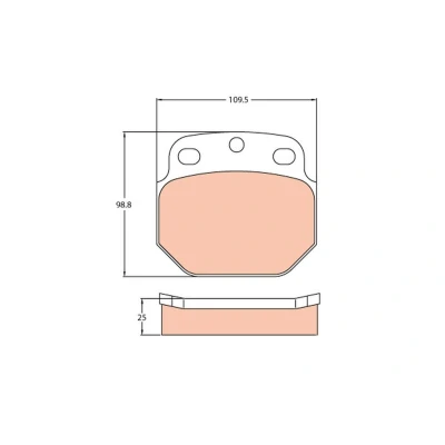 Image de TRW GDB5061 Jeu de plaquettes frein non préparé pour indicateur d&#039;usure