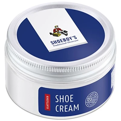 Image de Crème de Chaussure Shoeboy pour une qualité cuirs lisses. blanc cassé 50 ml