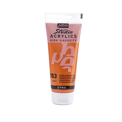 Image de Pébéo 837353 Studio Acrylique Tube Orange/Jaune Iridescent 100 ml