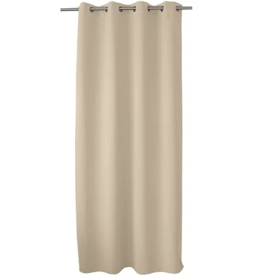 Image de ED ENJOY HOME Rideau Occultant avec Œillets argentés, Beige Ivoire, 140x240cm, 100% Polyester, Tissu Certifié Oeko TEX, Collection Réglisse