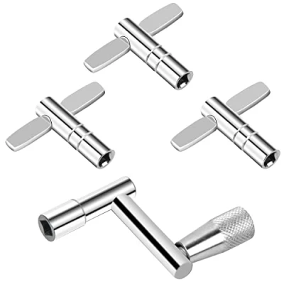 Image de 4 Pièces Clés de Réglage Batterie, Tambour 1 Z et 3 T, Clé d&#039;Accordage Batterie Grosse Caisse Instruments à Percussion
