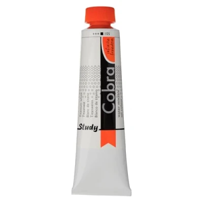 Image de Cobra Royal Talens Study Wassermischbare Oelfarbe 40 ml Titanweiss