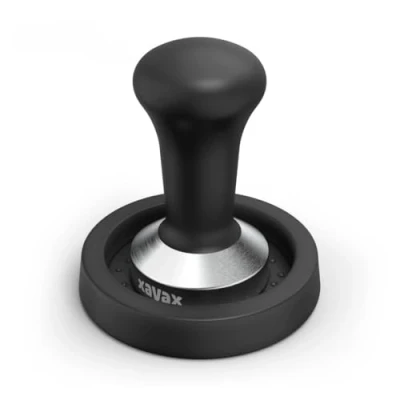 Image de Tamper à café XAVAX 51 mm Acier inoxydable Tapis en silicone Ergonomique
