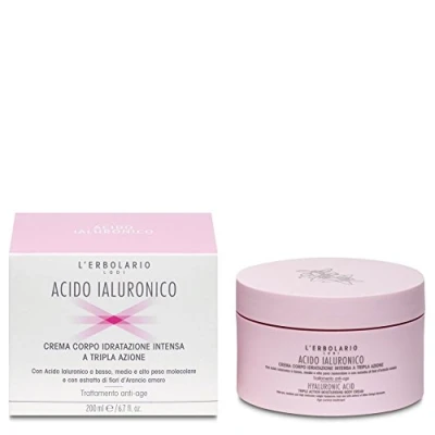 Image de L&#039;Erbolario, Crème Corps Hydratante Acide Hyaluronique, Soin Anti âge, Hydratante, Hydratation Intense, Format 200 ml