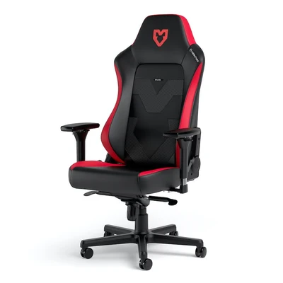 Image de noblechairs NBL HRO PU MSE Siège pour jeu vidéo de sur PC rembourré Noir, Rouge Neuf