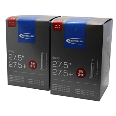 Image de Schwalbe FreeRide SV21F Lot de 2 chambres à air pour pneus 27,5&quot;+/2,10&quot; 3,00&quot;, Noir