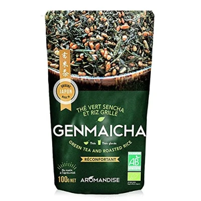 Image de Genmaicha Thé vert Sencha et Riz grillé Bio 100g Aromandise