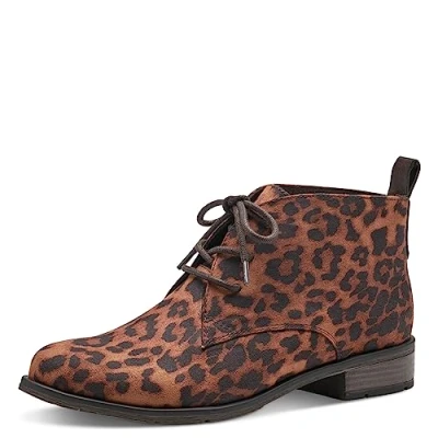Image de MARCO TOZZI Femme 2 25101 41 935 Bottes à Lacets, Leo Cognac, 39 EU