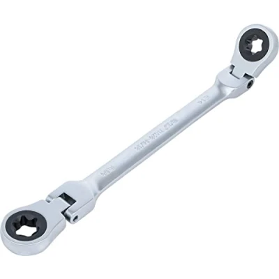Image de BGS 71028 14X18 Double clé annulaire à cliquet pliable avec têtes polygonales profil E E14 x E18