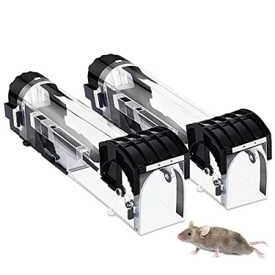 Image de Piege a Souris, Sopito Piège à Souris Réutilisable et sans Cruauté Respectueux de l&#039;environnement Facile Nettoyer Vivante, 2pcs Attrape
