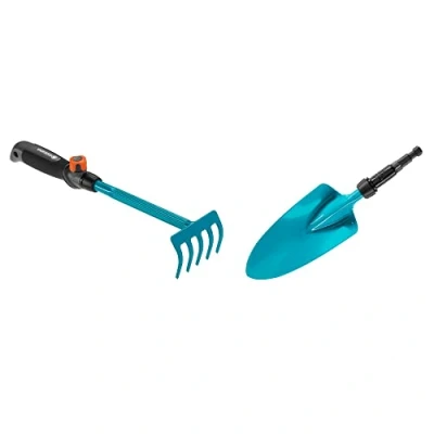 Image de Gardena combisystem 17354 60 Ensemble de Petits Accessoires Comprenant truelle et rateau pour Planter sans Effort dans Les massifs jardinières avec poignée