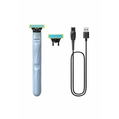Image de Philips OneBlade First Shave, Authentique système de rasage électrique hybride pour adolescents, modèle QP1324/30