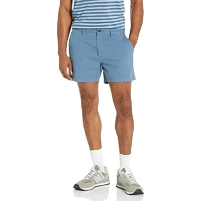 Image de Amazon Essentials Short Oxford Léger Confortable et Extensible à Coupe Slim 13 cm (Anciennement Goodthreads) Homme, Bleu, 29W