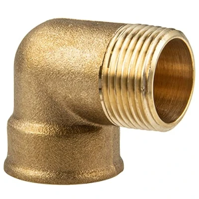 Image de tecuro Coude en Laiton 90 nu Filetage intérieur x extérieur 1&quot;