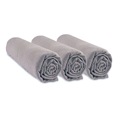 Image de Lot de 3 Draps Housse 60x120 cm Lit Bébé, Berceau, Parapluie 60 x 120 Coton Bio Noisette Extensible &amp; Respirant Sommeil sain Marque Easy Dort Certifié Oeko Tex Fabriqué en Europe