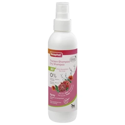 Image de beaphar 17750 Shampooing Sec Bio pour Chiens et Chats, Soin Doux Nettoyage du Pelage sans Eau, 200 ML