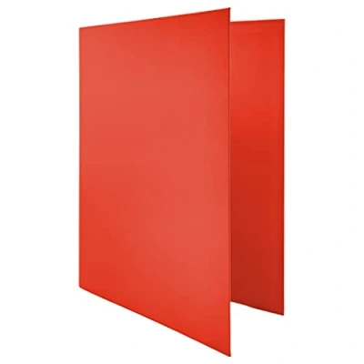 Image de Raylu Paper® classeur 4 anneaux en D de 25 mm, A4 avec rangement pour documents, format 33,5 cm haut x 26 large et dos d&#039;épaisseur (rouge)