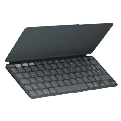 Image de Logitech Keys to Go 2, Clavier Bluetooth Portable pour Tablette avec Coque intégrée, sans Fil Ultra Mince Windows, Android, Linux, iPad, iPhone, Mac et Apple TV, Français AZERTY Graphite