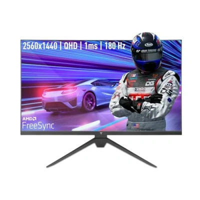 Image de YEYIAN Moniteur Plat Gaming Avance 2K 27&quot; QHD 2560x1440 Panneau IPS 178 View 3000:1 180 Hz 16:9 16,7 Millions de Couleurs 1ms Response VESA DisplayPort/HDMI