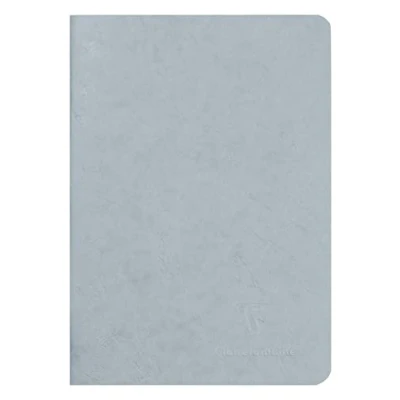 Image de Clairefontaine 733165C Collection Age Bag Un Carnet Agrafé Gris A5 14,8x21 cm 96 Pages Lignées Papier Blanc 90 g Couverture Carte Lustrée Grain Cuir