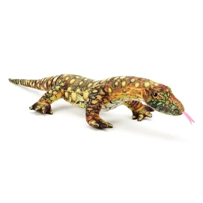 Image de Zappi Co Peluche lézard 100 % recyclée (66 cm de longueur) rembourrée douce et respectueuse l&#039;environnement pour nouveau né