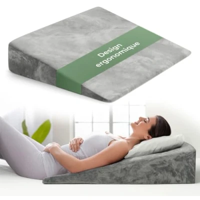 Image de Coussin cale pour lit et canapé, de Matelas, Reflux [avec 2 Zones Couchage], Lecture rehausser Le Sommeil comme tête, rehausseur lit, Soutien