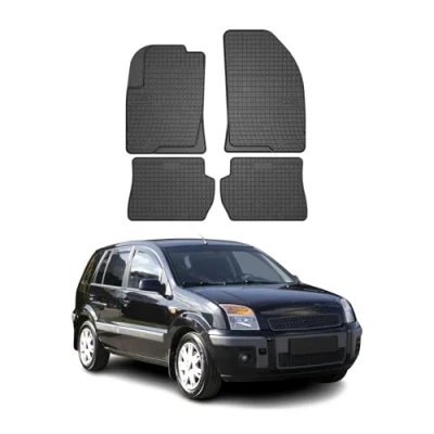 Image de Tapis de Sol Toutes Saisons en Caoutchouc Compatible avec Ford Fusion 2002 2012 Revêtement pour Voiture 3D Intérieur antidérapant Bords Hauts Noir