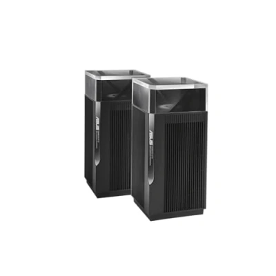 Image de ASUS ZenWiFi Pro XT12 Noir Pack de 2 Système Wi FI 6 AX Mesh, Tri Bande, 11 000 Mbit/s, 600m2, AiProtection avec TrendMicro à vie, Port WAN/LAN 2,5 Gigabit + Ports LAN Gigabit, AiMesh