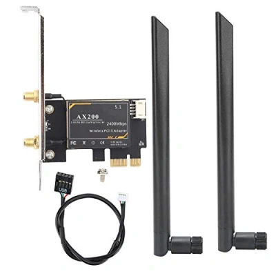 Image de Carte WiFi PCIE pour AX200 5G sans Fil Bluetooth 5.1 Double Bande avec Antenne Windows 10 64bit / PC de Bureau Linux