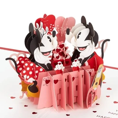 Image de Hallmark Paper Wonder Carte de Saint Valentin 3D Motif Mickey et Minnie Mouse