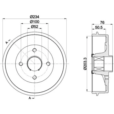 Image de TEXTAR 94042400 Tambours de Frein avec bague ABS, roulement roue, sans boulon fix moyeu roue 234 RENAULT: CLIO 2