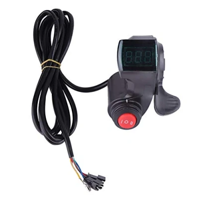 Image de VGEBY1 3 Vitesses Ebike Throttle, Guidon de Vitesse Bicyclette avec Indicateur Tension Affichage LCD Commutateur