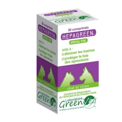 Image de Greenvet Hepagreen spécial Foie Chien et Chat 30 CPS