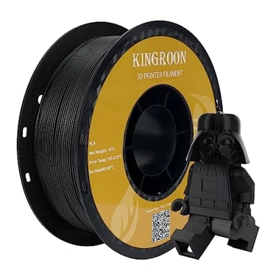 Image de Kingroon PLA, Filament PLA Noir 1,75 mm est destiné à l&#039;imprimante 3D, 1 kg Précision Dimensionnelle +/ 0,03 mm, d&#039;imprimante 3D Avec Bobine Enroulée Proprement